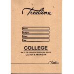 TREELINE A4 College Exercise Book 72 Page Quad and Margin
