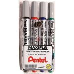 PENTEL Maxiflo Pump-it Whiteboard Marker Bullet Tip Wallet 4