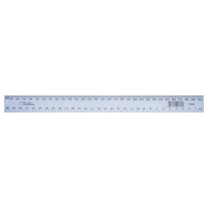 Treeline 30cm Clear Easi Rule Ruler